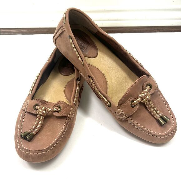 Frye Reagan Braided Lace Leather Loafers/Moccasins - Picture 1 of 12
